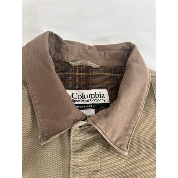 VTG Columbia Barn Field Coat Heavy Duck Cotton Lined Olive Brown RiverLodge XL - Picture 8 of 13